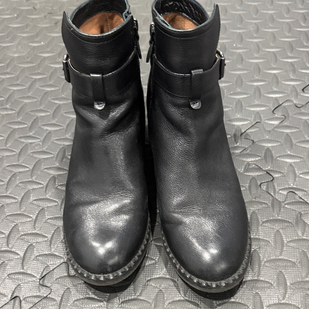 Black Leather Ankle Boots
